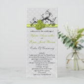 Pastellgrün-Hochzeitsprogramm Programm (Stehend Vorderseite)