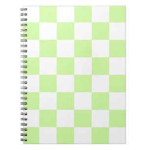 Pastellgrün kariert Gingham-Muster Notizblock