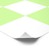 Pastellgrün kariertes Gingham-Muster Poster (Ecke)