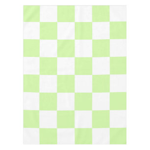 Pastellgrün kariertes Gingham-Muster Tischdecke