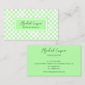 Pastellgrün Karton Visitenkarte (Vorne/Hinten)