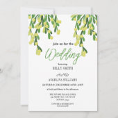 Pastellgrün mistletoe für Ihre magische Hochzeit Einladung (Vorderseite)