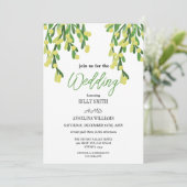 Pastellgrün mistletoe für Ihre magische Hochzeit Einladung (Stehend Vorderseite)
