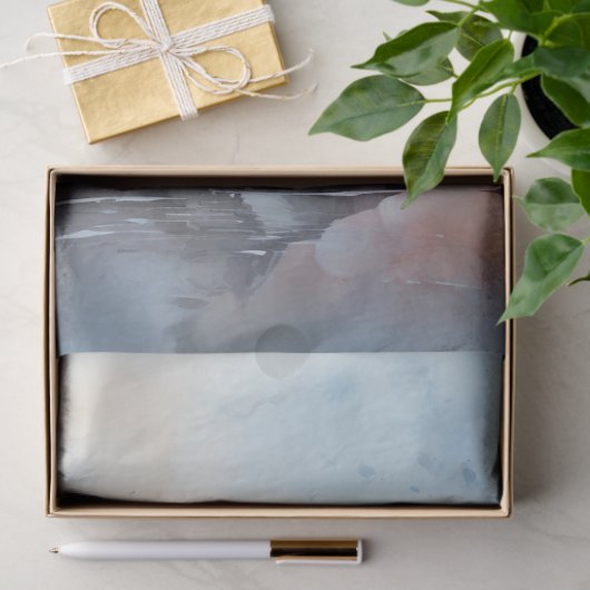 Pastellgrün Pfirsichblüte Weiße Schwäne Seidenpapier (Geschenk)