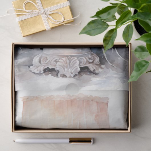 Pastellgrün-Pfirsichpfirsichlaterne Seidenpapier (Geschenk)