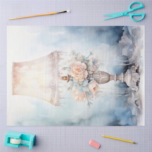 Pastellgrün-Pfirsichpfirsichlaterne Seidenpapier (Basteln)