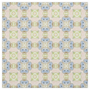 Pastellgrün Pink Blau Süß Nouveau Mosaikmuster Stoff