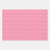 Pastellgrün, Rosa und Blauer Schneeflockenurlaub Geschenkpapier Set (Vorderseite 3)