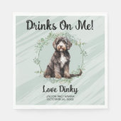 Pastellgrün trinkt mich! Portugese Serviette (Vorderseite)