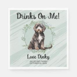 Pastellgrün trinkt mich! Portugese Serviette