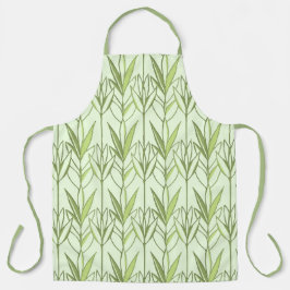 Pastellgrün tropische Blätter Natur Deko Muster Schürze
