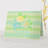 Pastellgrün und gelb karte (Gelbe Blume)