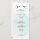 Pastellgrün und Gelb-Sparkling-Hochzeitsprogramm (Rückseite)