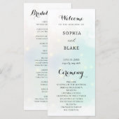 Pastellgrün und Gelb-Sparkling-Hochzeitsprogramm (Vorne/Hinten)