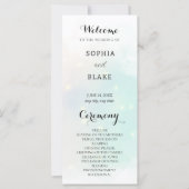 Pastellgrün und Gelb-Sparkling-Hochzeitsprogramm (Vorderseite)