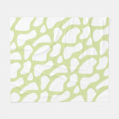 Pastellgrün-weiße Kuh Fleecedecke (Vorderseite (Horizontal))