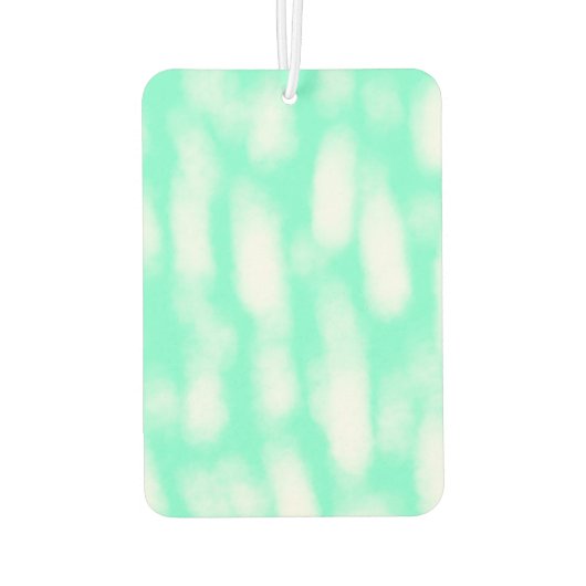 Pastellgrün, weiße Wasserfarbstreifen, abstrakte P Autolufterfrischer (Rückseite)