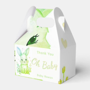 Pastellgrüne Babyparty Süße Häschen Partybox Geschenkschachtel