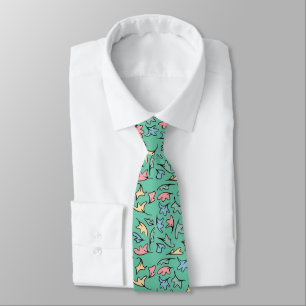 Pastellgrüne Blätter Krawatte
