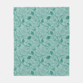 Pastellgrüne Lotus-Prägung Fleecedecke (Vorderseite)