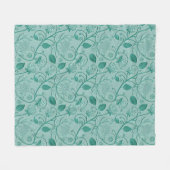 Pastellgrüne Lotus-Prägung Fleecedecke (Vorderseite (Horizontal))