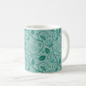 Pastellgrüne Lotus-Prägung Kaffeetasse (VorderseiteRechts)