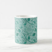 Pastellgrüne Lotus-Prägung Kaffeetasse (Mittel)