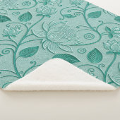 Pastellgrüne Lotus-Prägung Sherpadecke (3/4)
