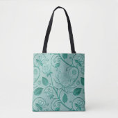Pastellgrüne Lotus-Prägung Tasche (Vorderseite)