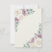 Pastellgrüne rosa Blumenhochzeit - Save the Date (Rückseite)