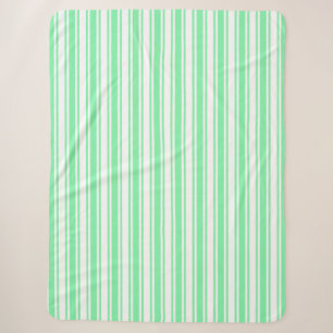 Pastellgrüne und weiße Bonbonstreifen Sherpadecke