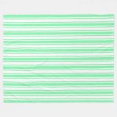 Pastellgrüne und weiße Süßigkeiten Fleecedecke (Vorderseite (Horizontal))