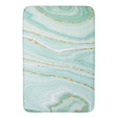 Pastellgrüner Marmorboden Badematte (Vorderseite Vertikal)