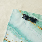 Pastellgrüner Marmorboden Strandtuch (Beispiel)