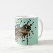 Pastellgrüner Spritzermug - Monogramm Kaffeetasse (VorderseiteRechts)