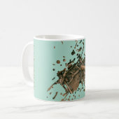 Pastellgrüner Spritzermug - Monogramm Kaffeetasse (Vorderseite Links)