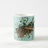 Pastellgrüner Spritzermug - Monogramm Kaffeetasse (Mittel)