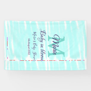Pastellgrünes Baby in Bloom Monogramm Baby Shower  Banner