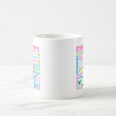 Pastellgymnastik fasst Typografie ab Kaffeetasse (Mittel)