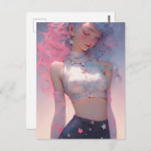 Pastellhaare Frauen Postkarte (Vorne/Hinten)