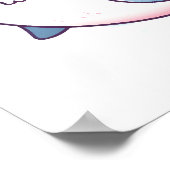 Pastellhaie-Design, Weicher Farbhai Art Poster (Ecke)