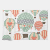 Pastellheiße Luftballons Steigen rosa Streifen Him Handtuch (Horizontal)