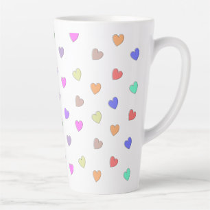 Pastellherz Form Muster Kaffeemaschine Tasse