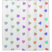 Pastellherz-Formmuster Duschvorhang (Vorderseite)