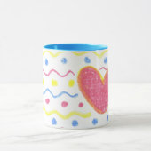 Pastellherz mit Wellen Tasse (Zentrum)