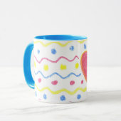 Pastellherz mit Wellen Tasse (Vorderseite Links)