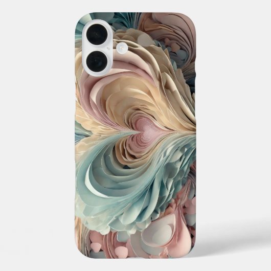 Pastellherzen im Schnittpapierstil Case-Mate iPhone Hülle (Rückseite)