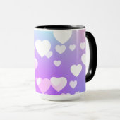 Pastellherzen, zwei tönige Kaffee- und Teezubereit Tasse (VorderseiteRechts)