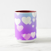 Pastellherzen, zwei tönige Kaffee- und Teezubereit Tasse (Zentrum)