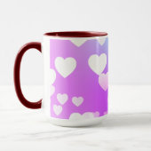 Pastellherzen, zwei tönige Kaffee- und Teezubereit Tasse (Links)